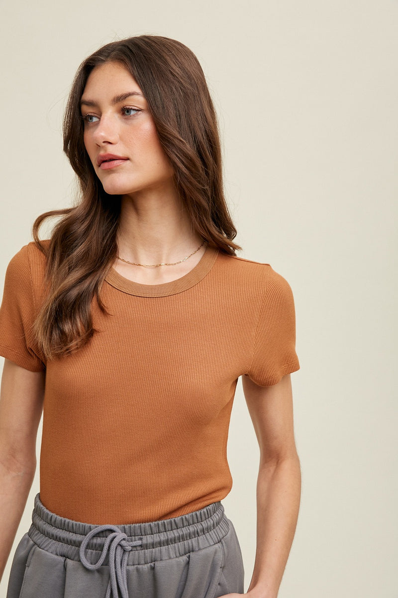 Wendy Waffle Knit Top - Multiple Colors