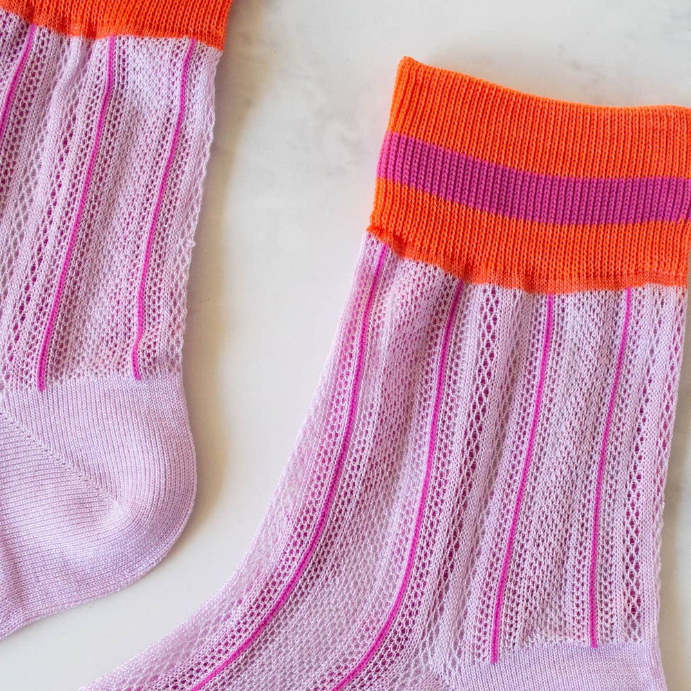 
                      
                        Ankle Mesh Striped Casual Socks
                      
                    