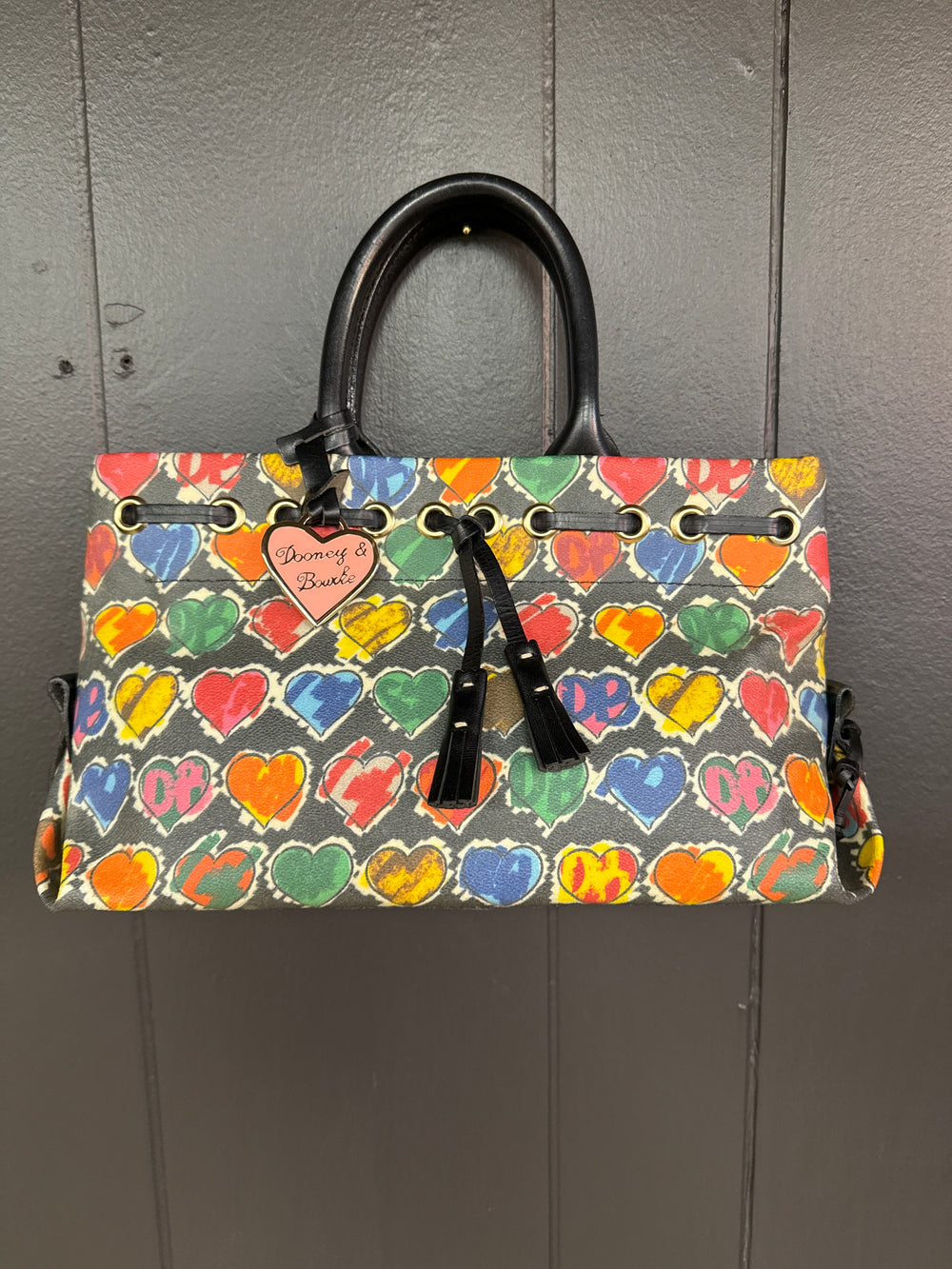 Vintage Dooney and Bourke Hearts Handbag