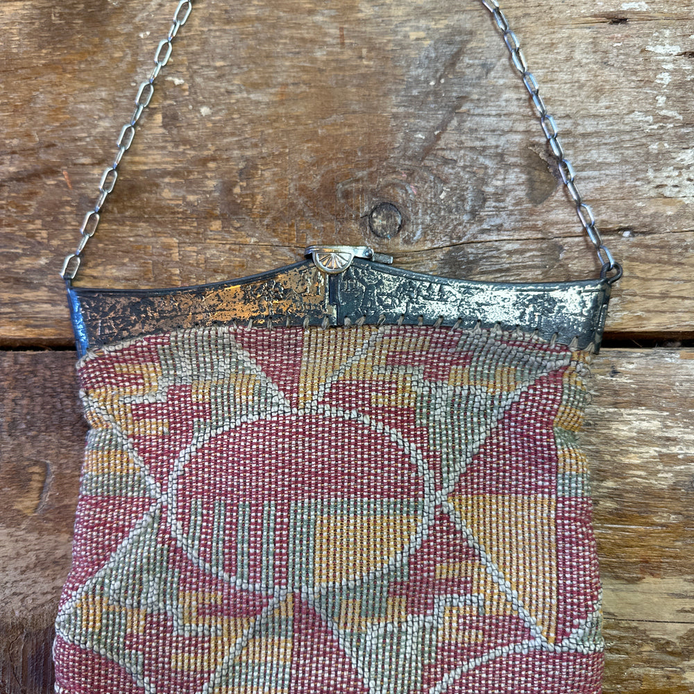 
                      
                        Vintage 1930s Abstract Tapestry Purse
                      
                    