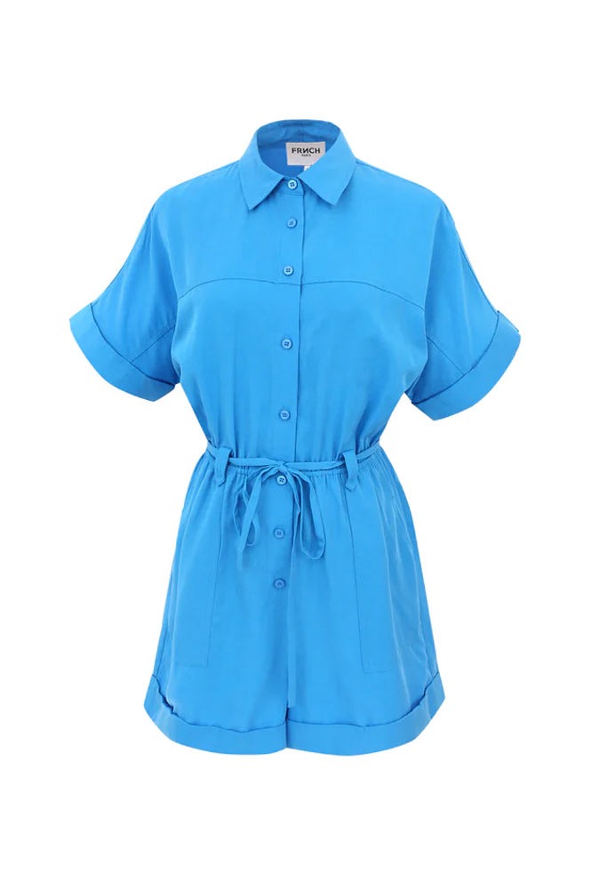 Lily Woven Romper - Blue