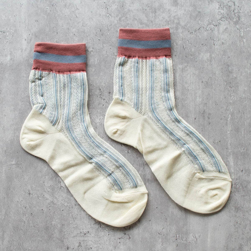 
                      
                        Ankle Mesh Striped Casual Socks
                      
                    