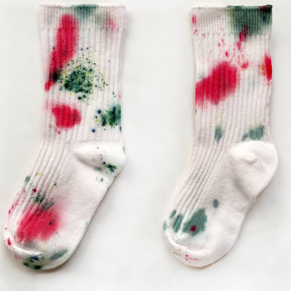 Kids Jolly Tie-Dye Holiday Dressy Socks