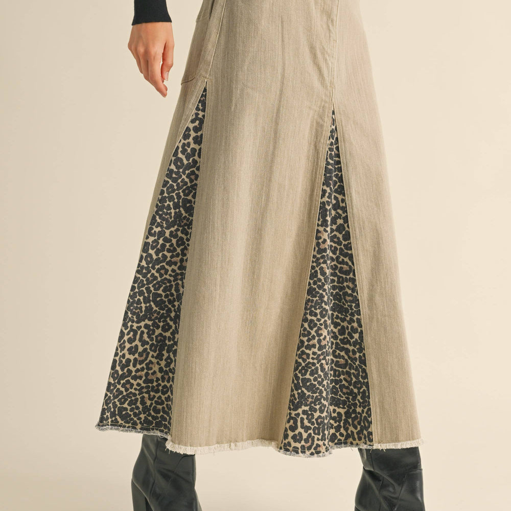 Amber Leopard Peek-a-Boo Skirt