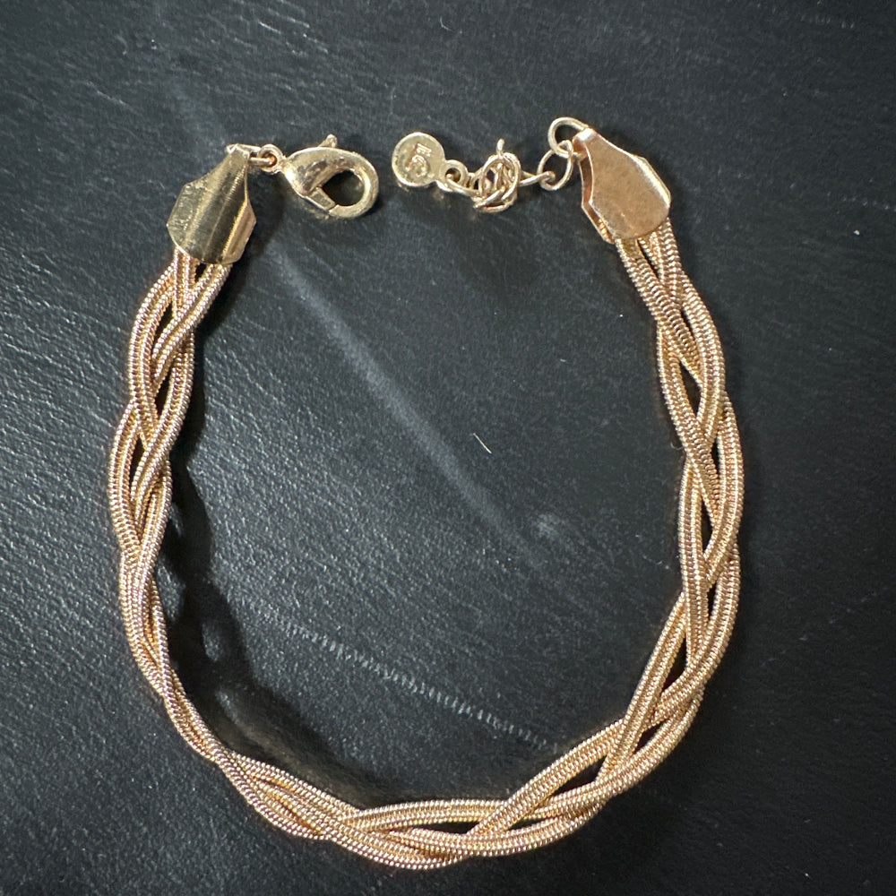 Vintage braided gold bracelet