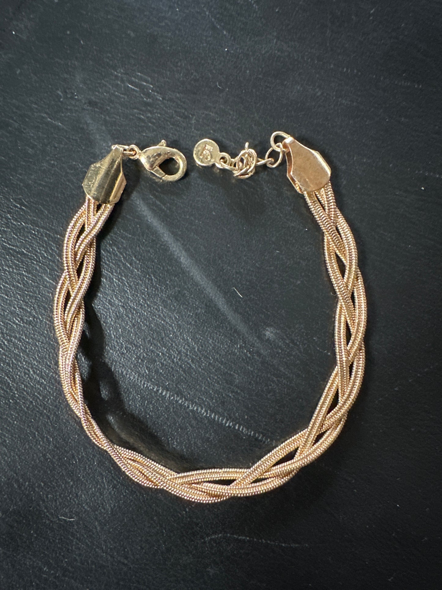 Vintage braided gold bracelet