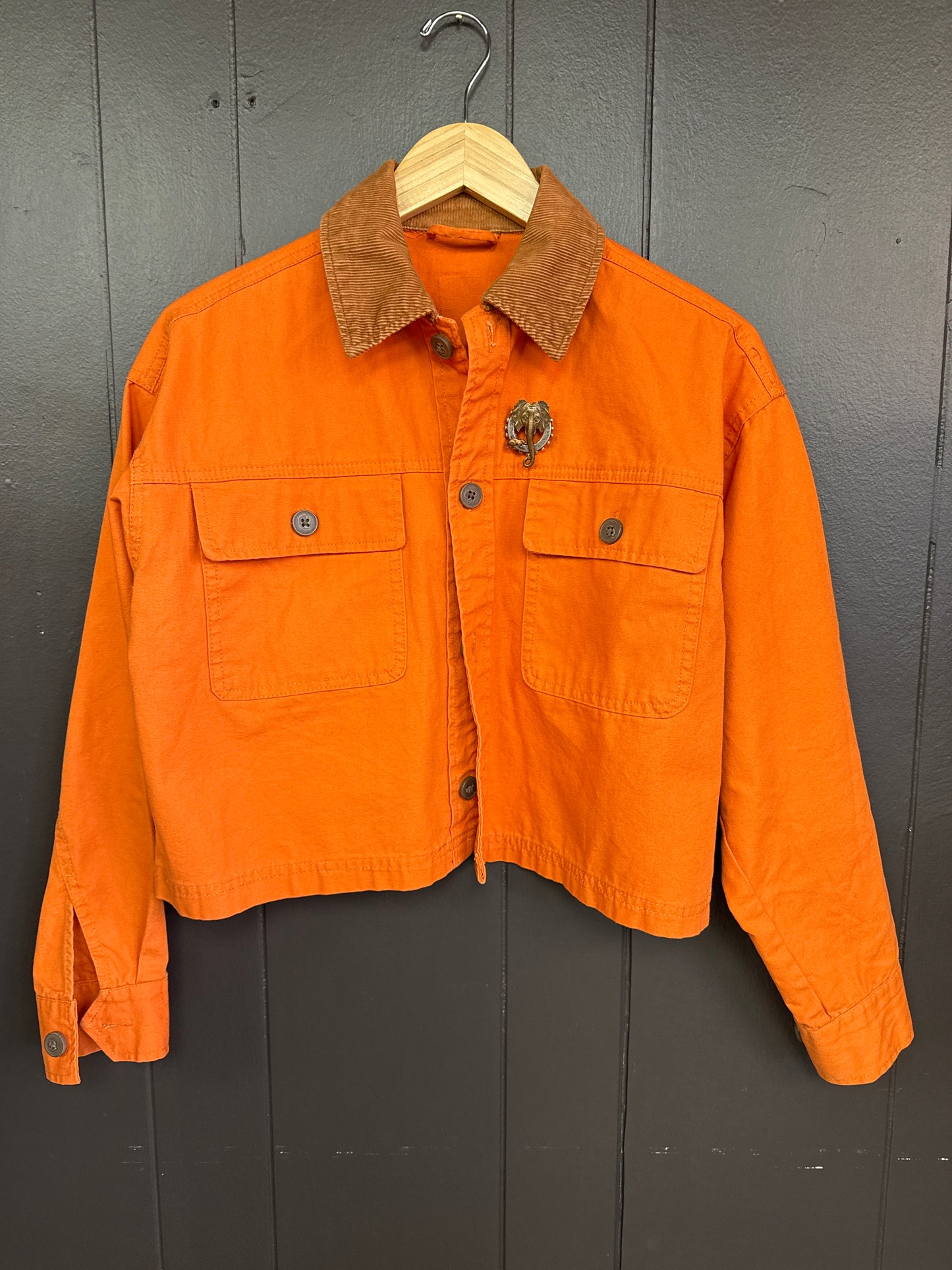 Mode Edit: Vintage Cropped Orange Jacket