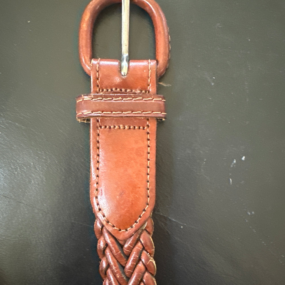 Vintage braided Argentina leather belt