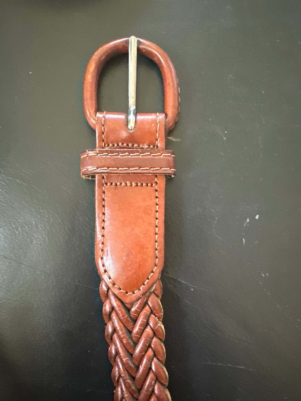 Vintage braided Argentina leather belt