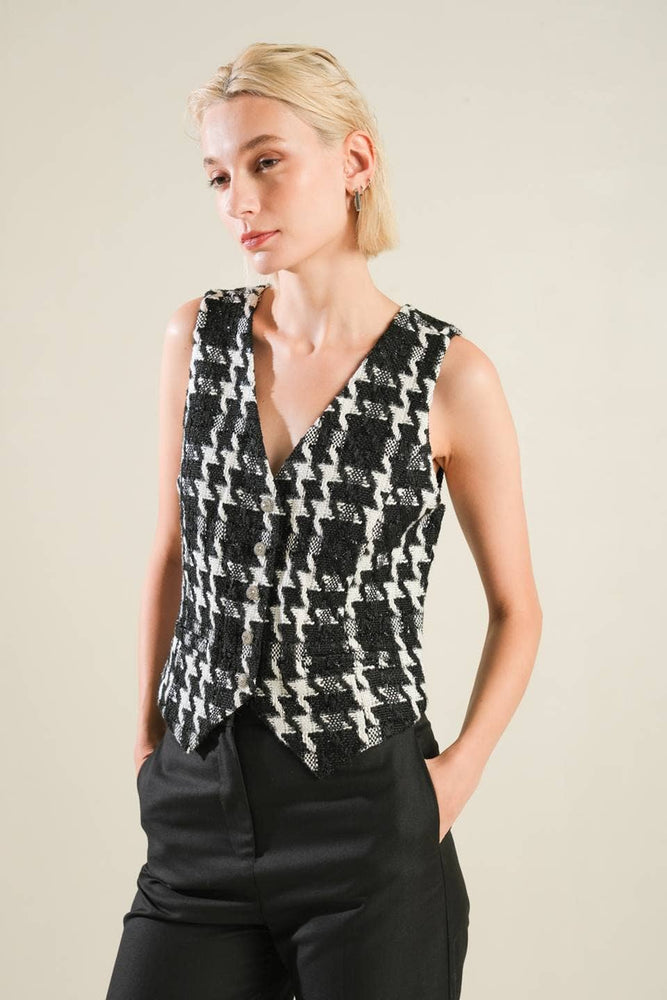 
                      
                        Kindra Tweed Vest
                      
                    