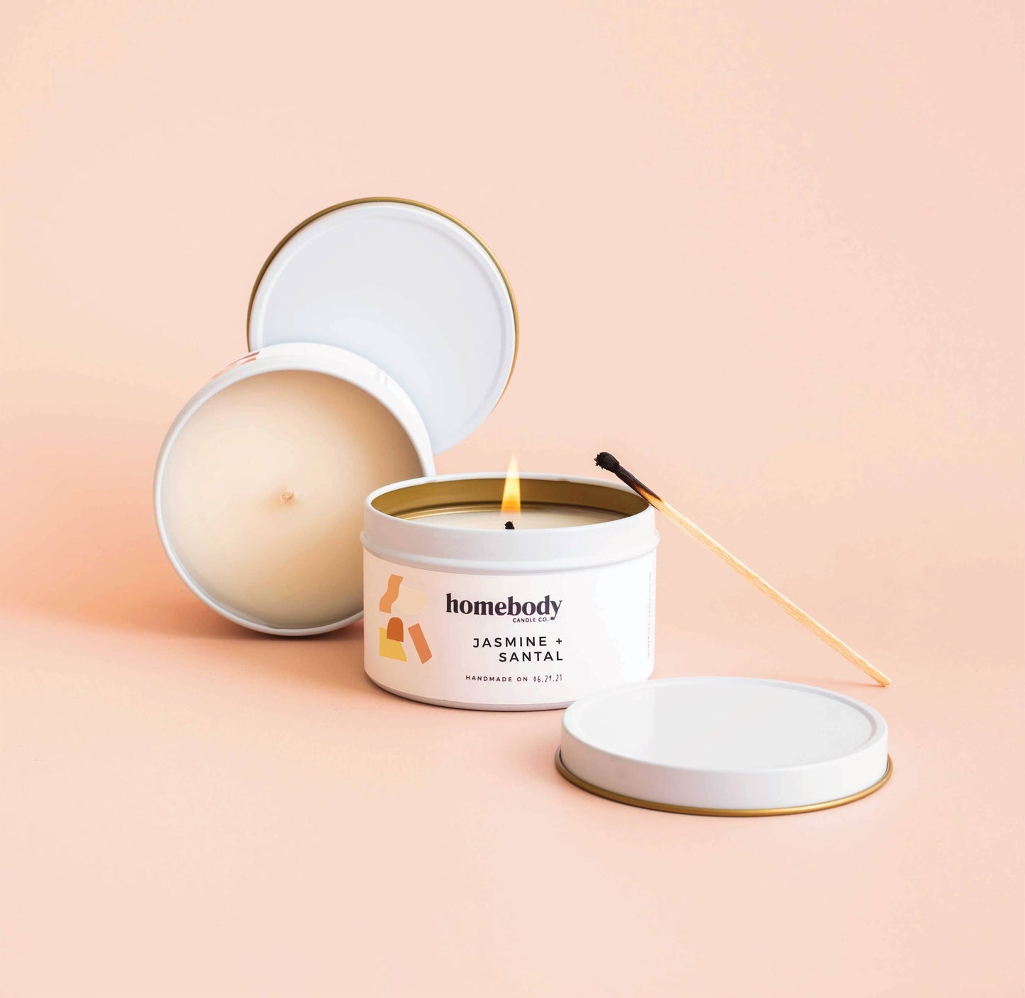 Jasmine + Santal • candle tin