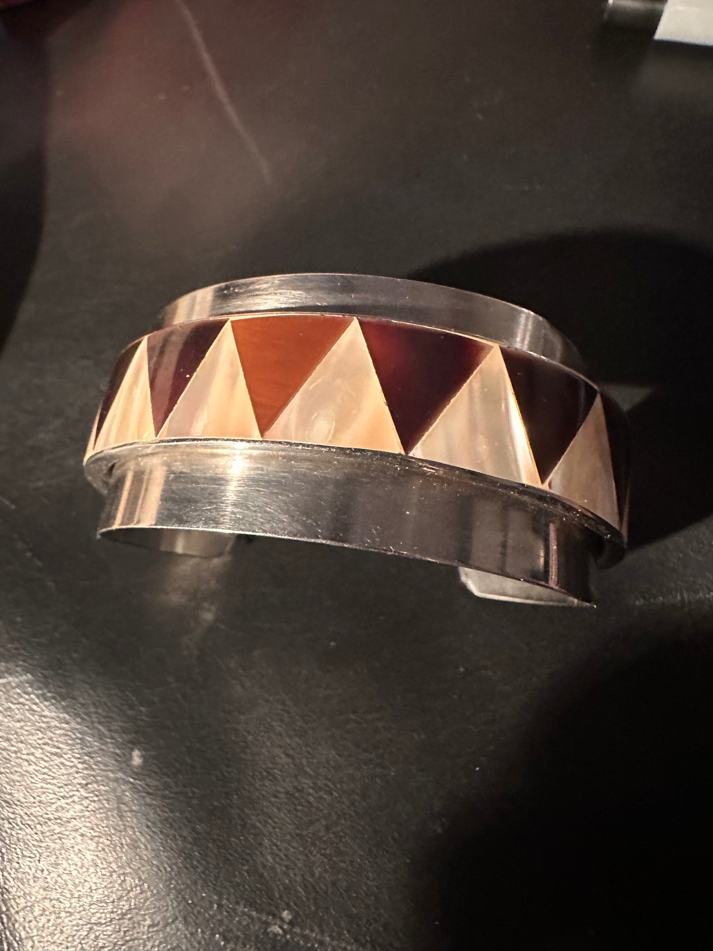 Vintage shell inlay cuff