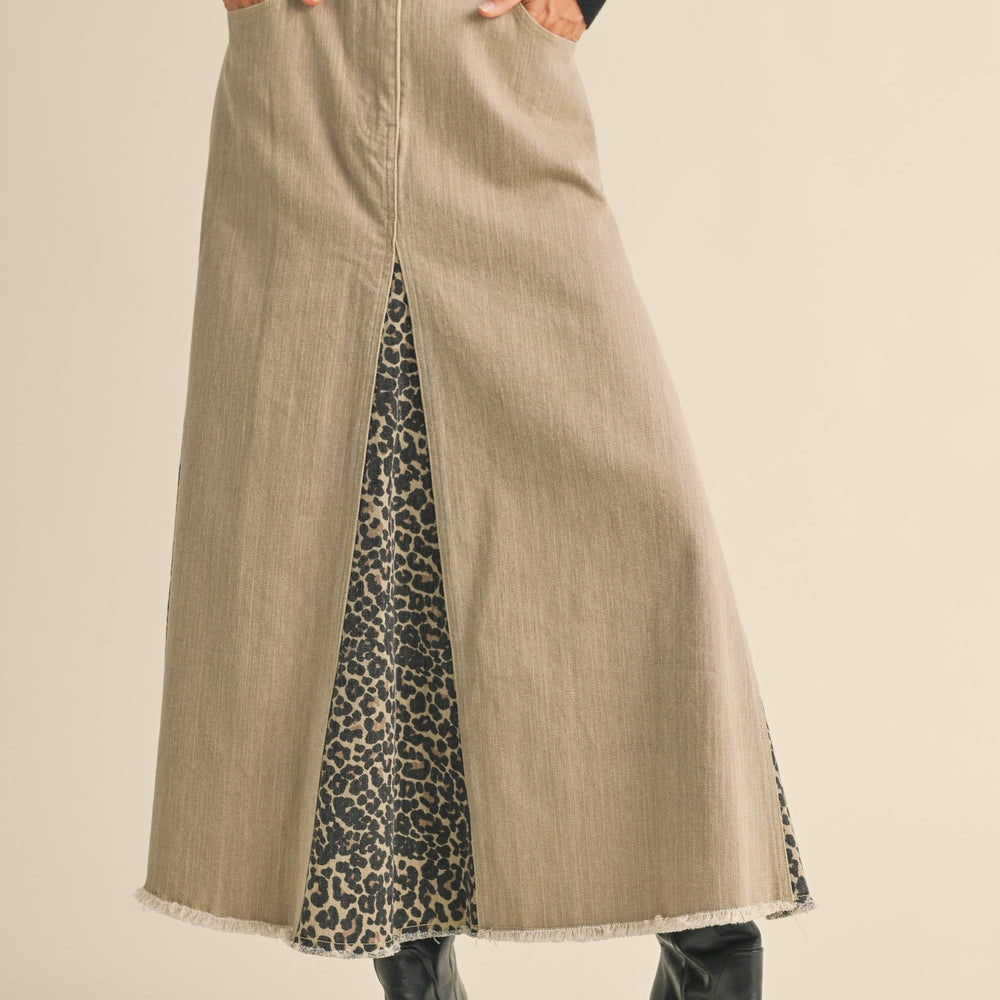 Amber Leopard Peek-a-Boo Skirt