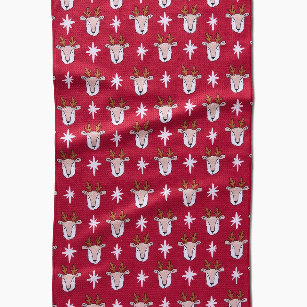 Reindeer Star Tea Towel