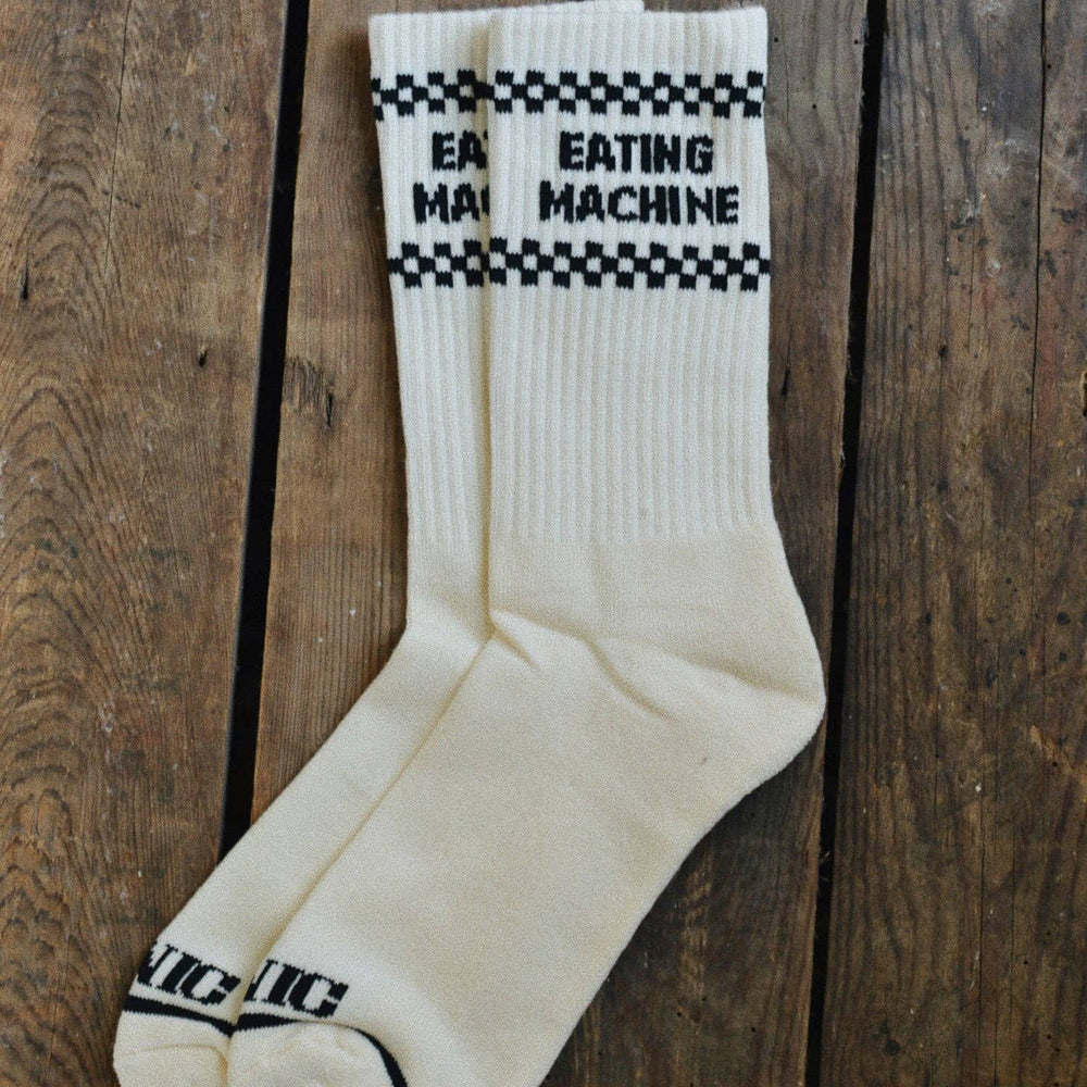 Eating Machine Checkerboard Comfy Crew Socks