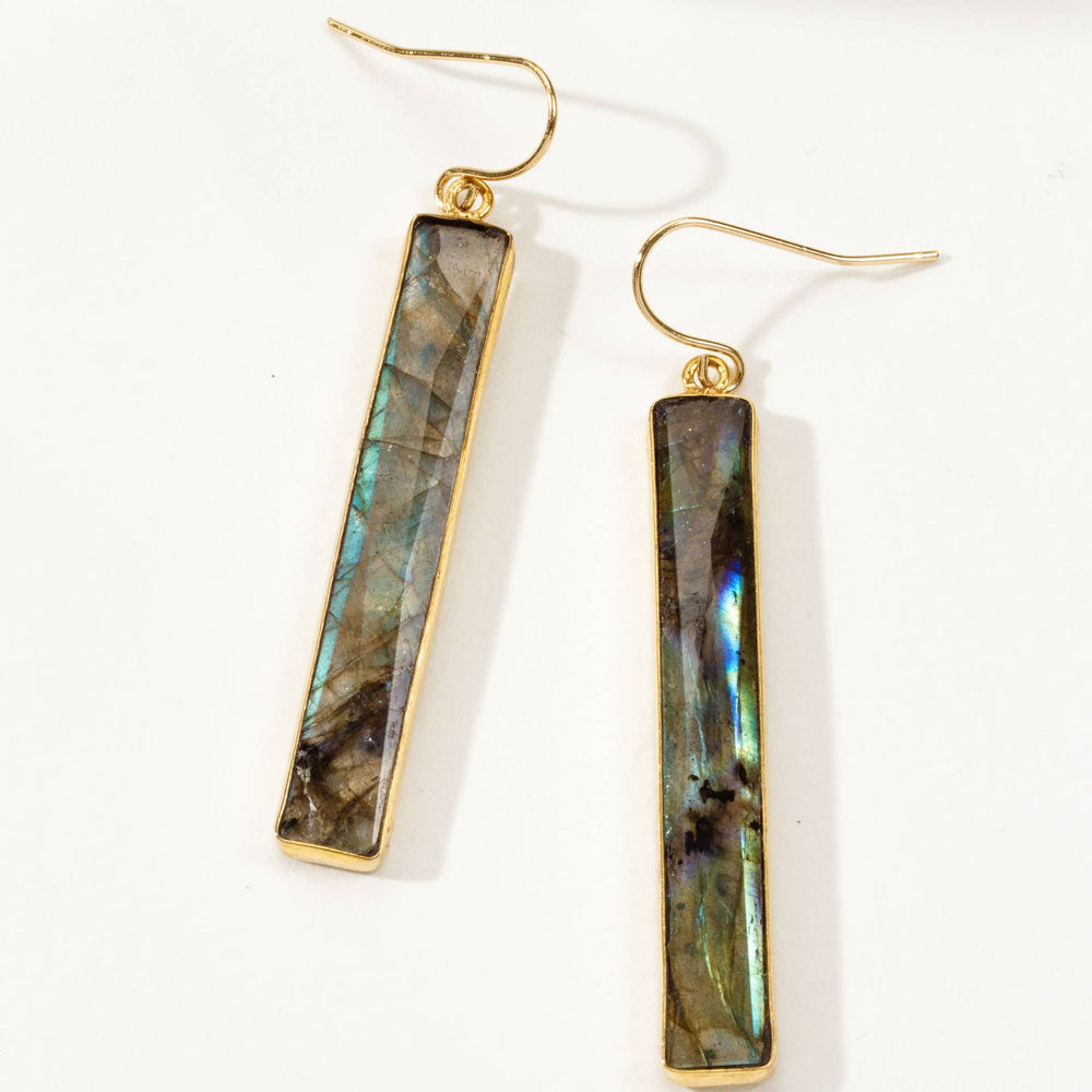 Sticks and Stones Drop Earrings- Labradorite