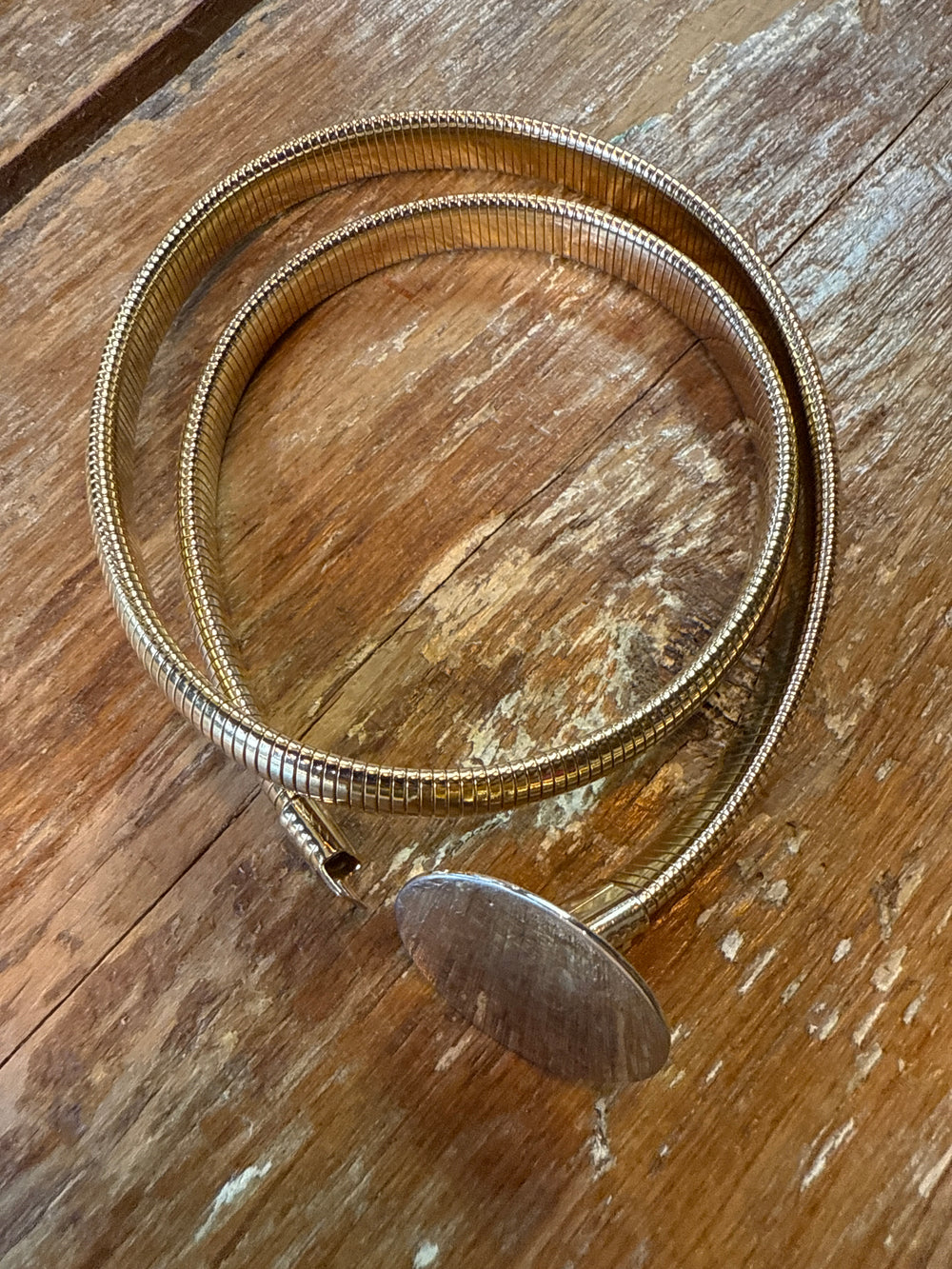 Vintage 1960s Gold Tone Coil Belt