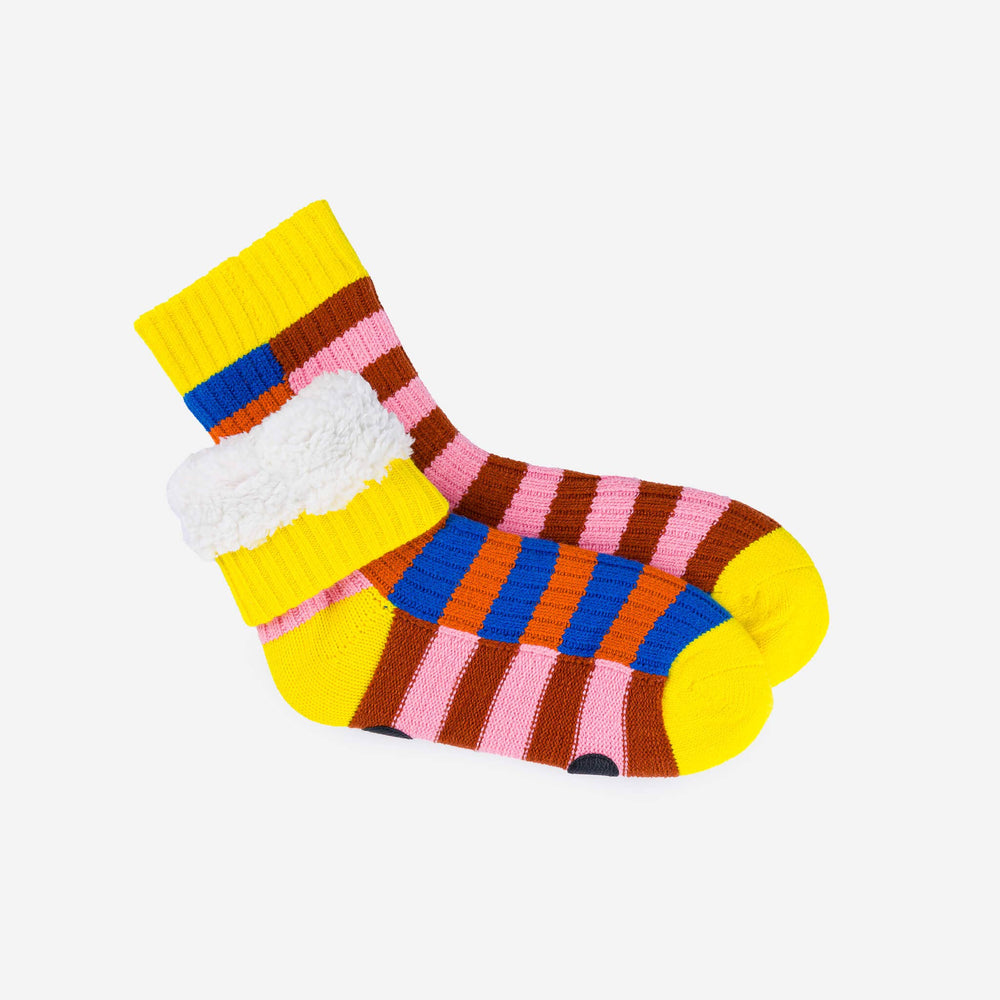 
                      
                        Super Stripe Knit House Socks
                      
                    