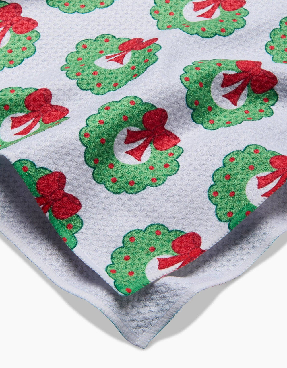 Wreath Wishes Tea Towel