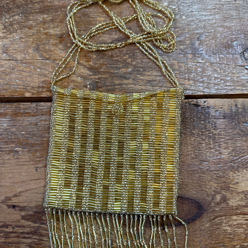 Vintage beaded fringe bag