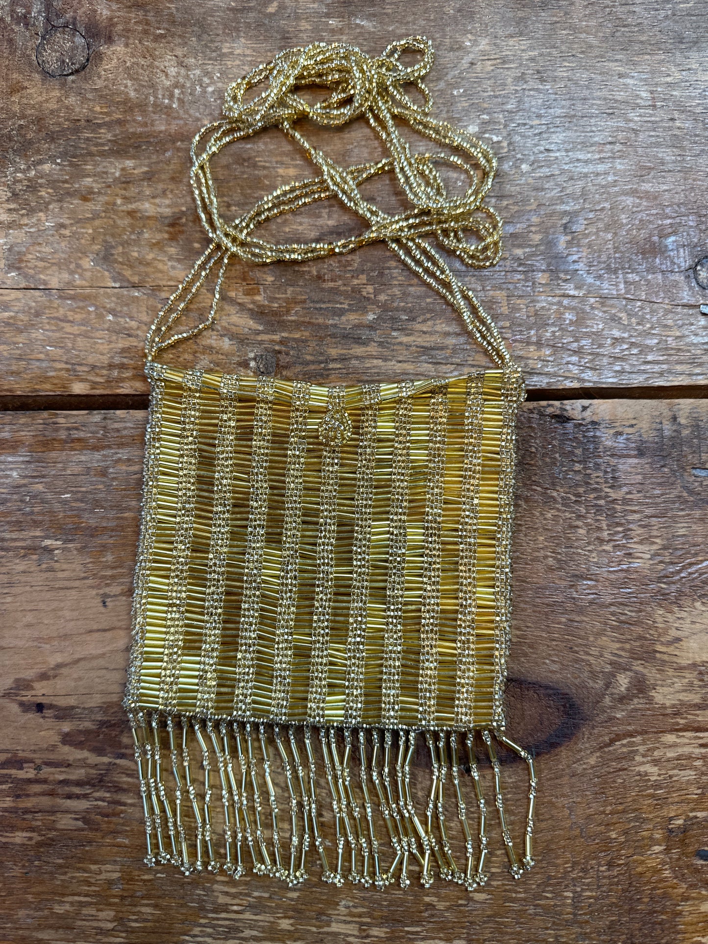 Vintage beaded fringe bag