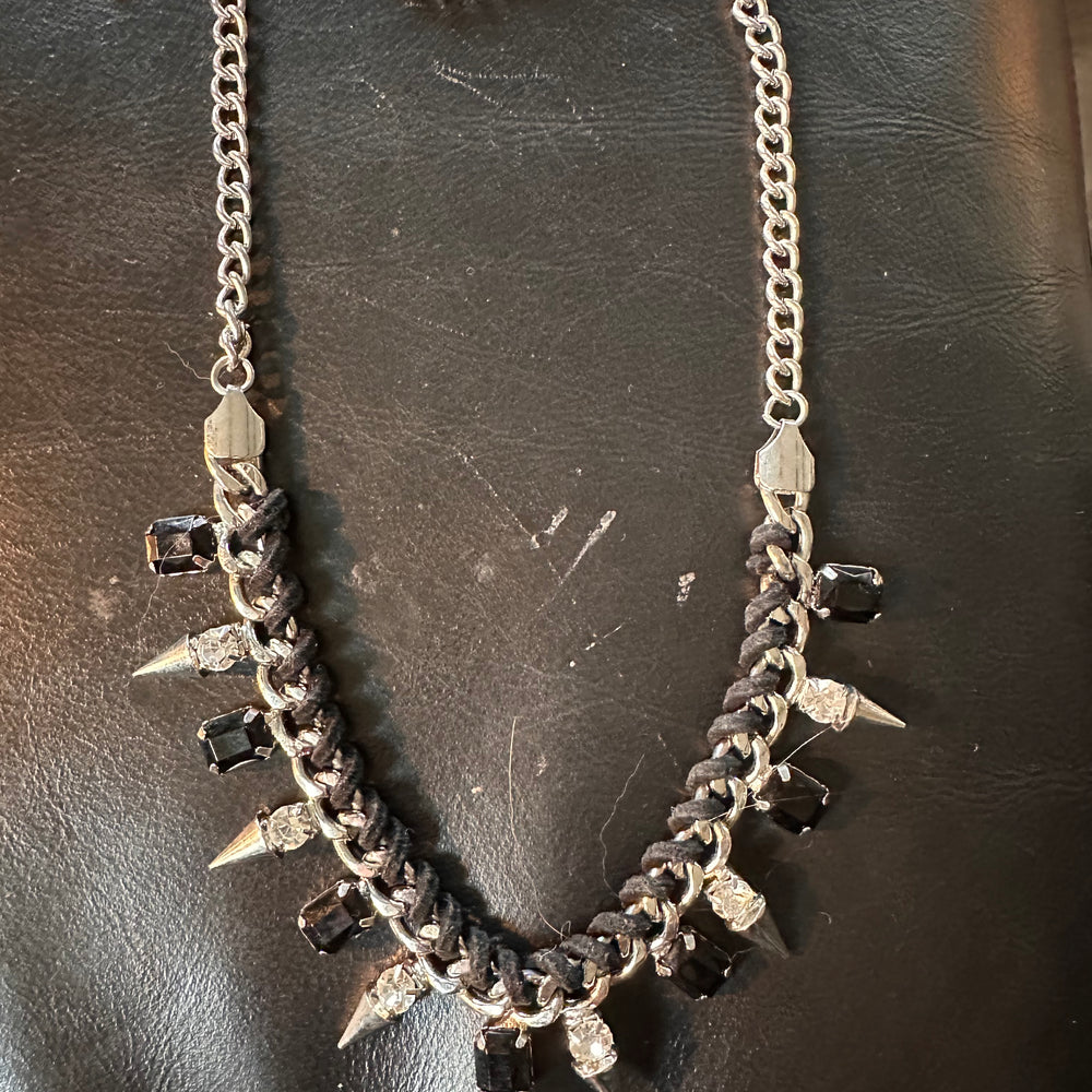 Vintage silver spike necklace