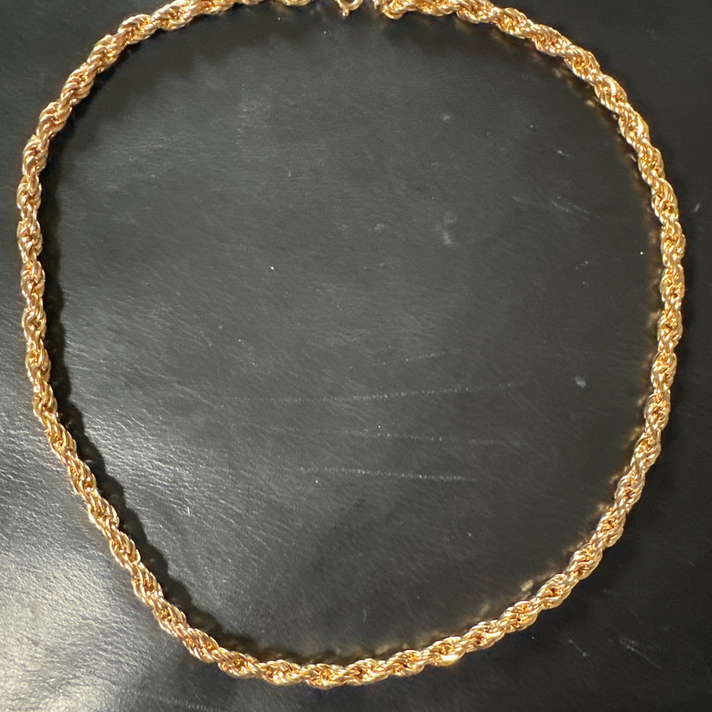 Vintage gold rope chain