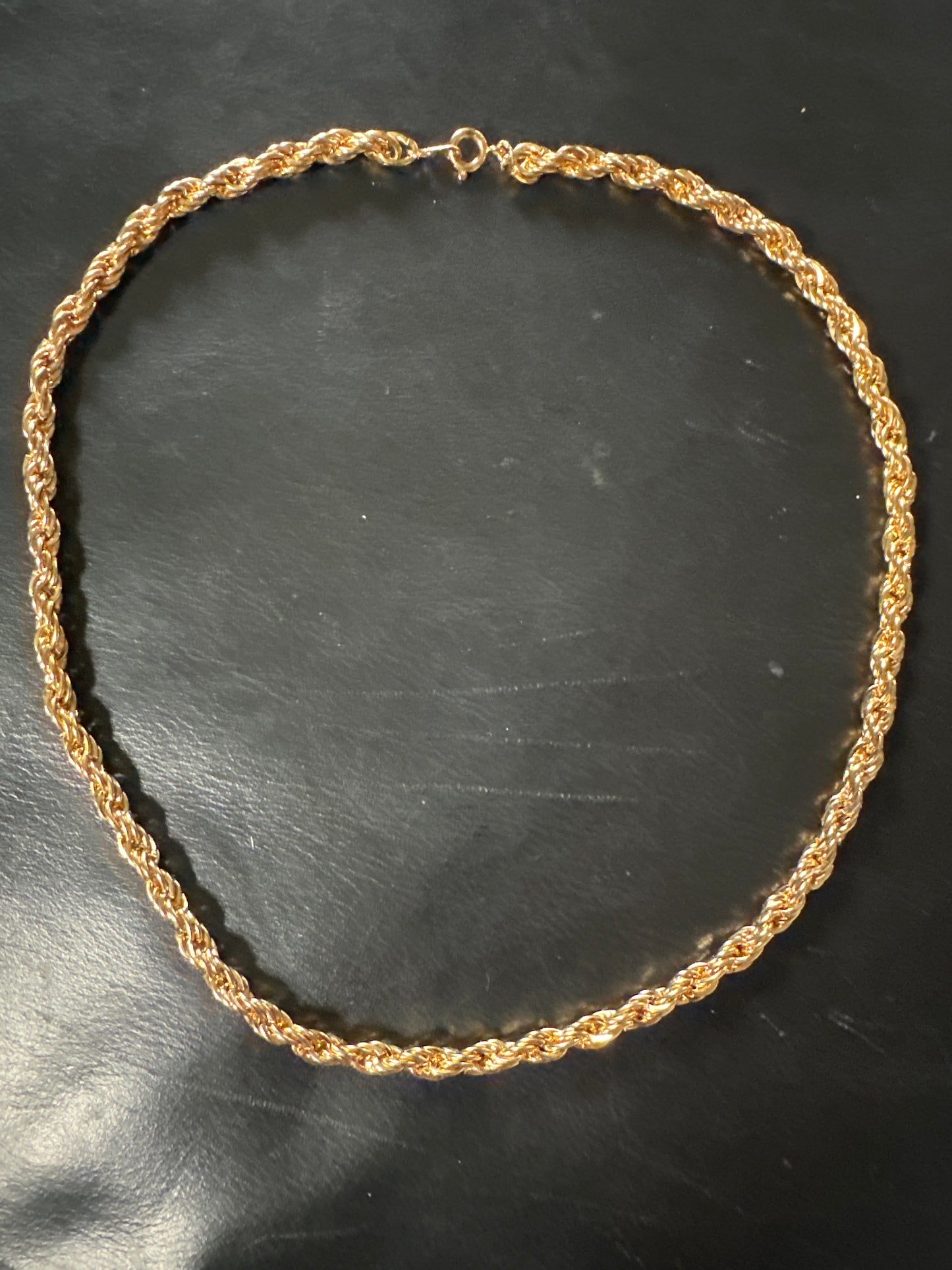 Vintage gold rope chain