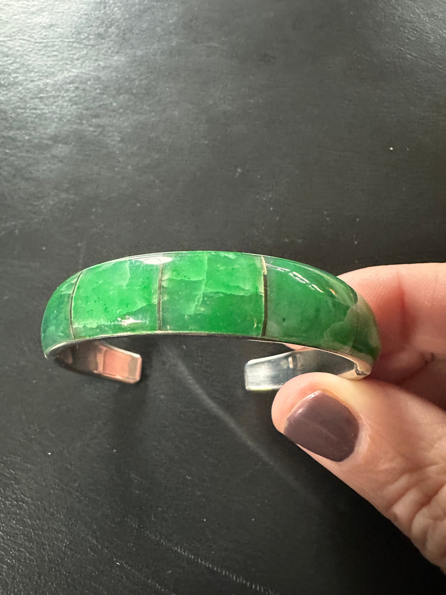 Vintage jade like cuff