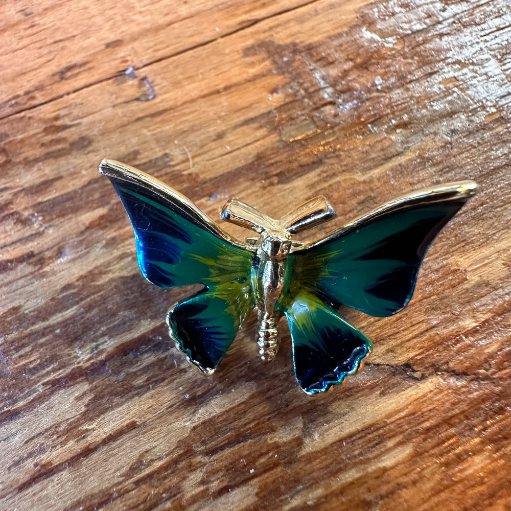 Vintage mini enamel butterfly