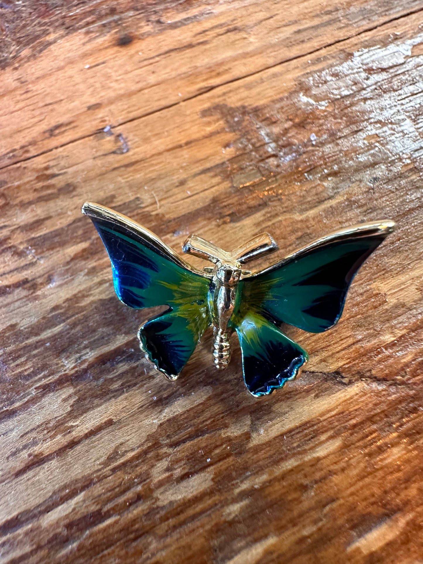 Vintage mini enamel butterfly