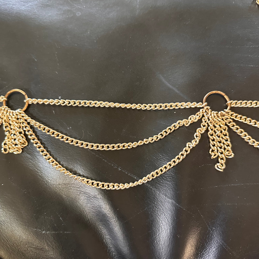 Vintage gold chain link belt