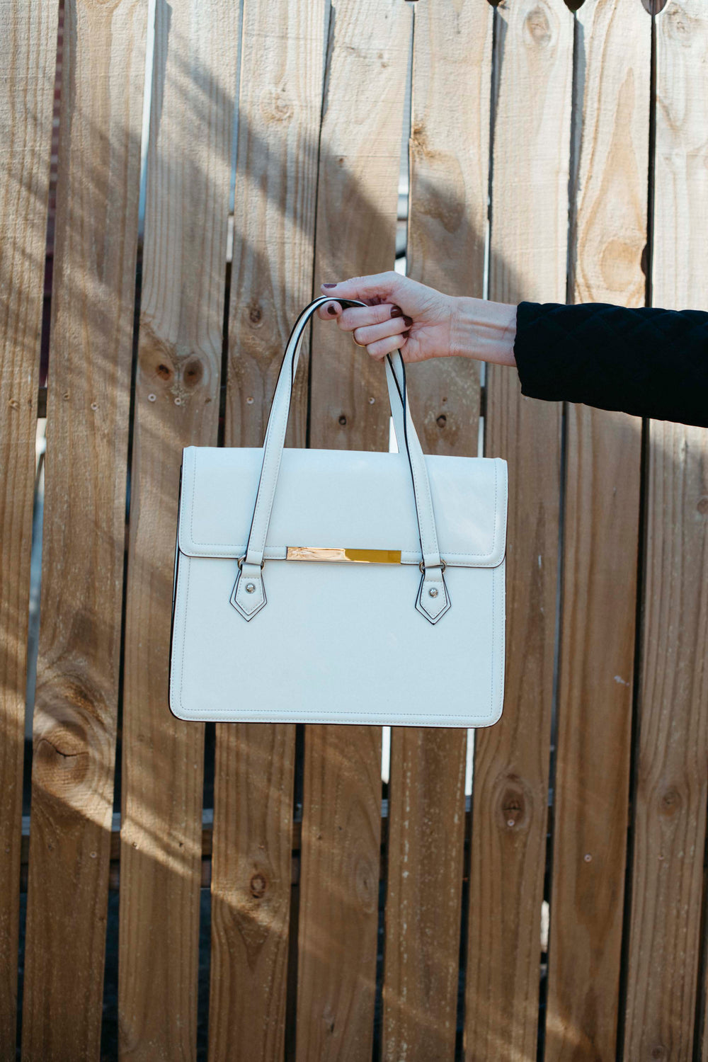 Y2K White Leather Cromia Handbag