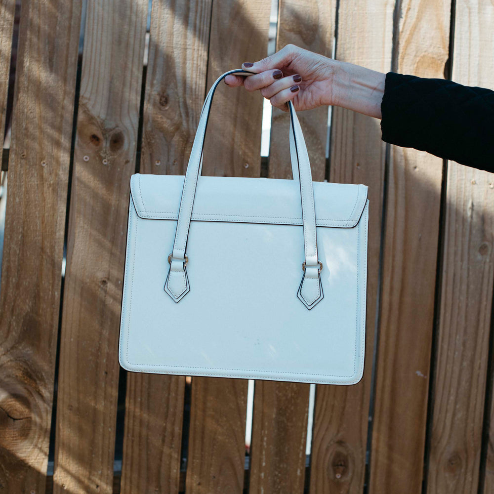 
                      
                        Y2K White Leather Cromia Handbag
                      
                    