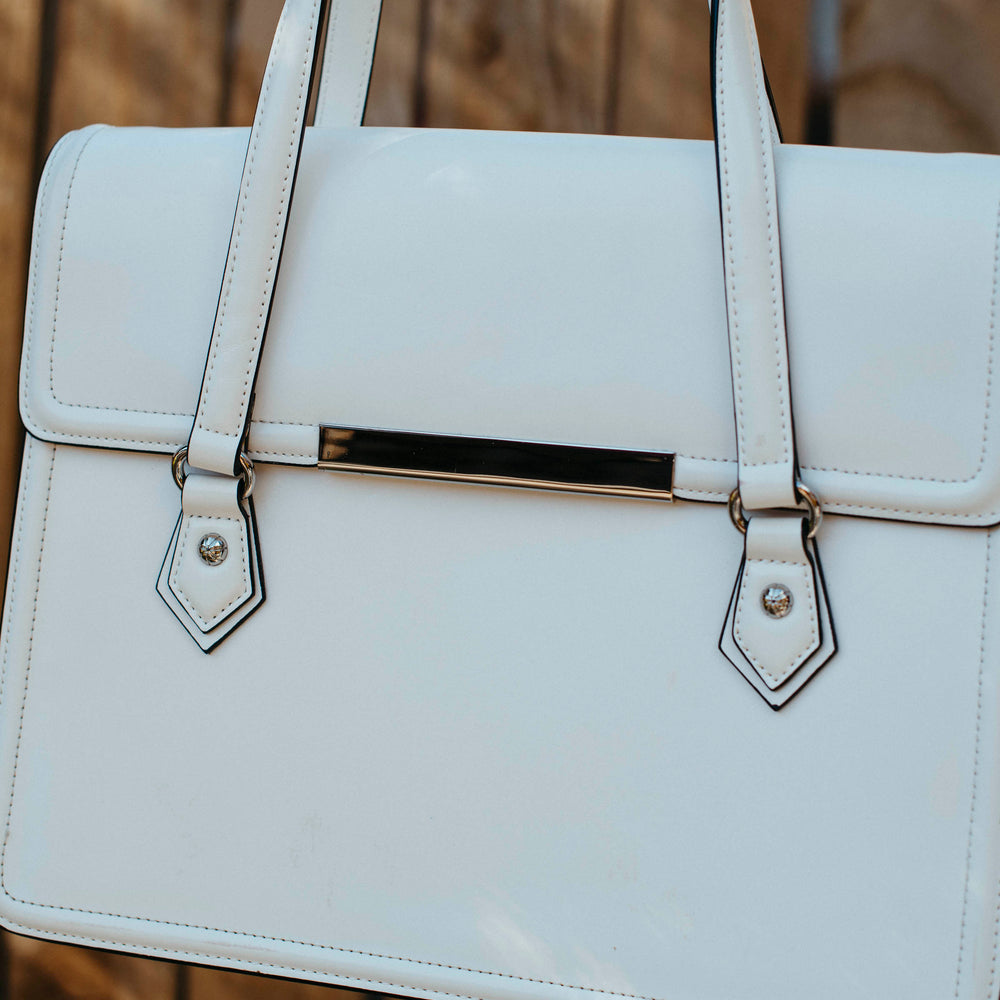 
                      
                        Y2K White Leather Cromia Handbag
                      
                    