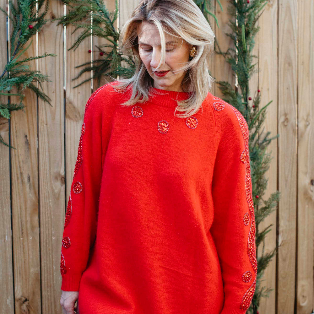 Vintage Red Holiday Sweater