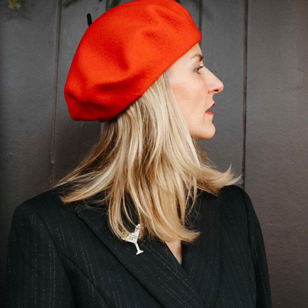 
                      
                        Honneur et Patrie Vintage Style Beret in Red
                      
                    