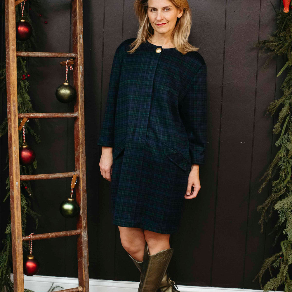 Vintage Blue/Green Plaid Dress