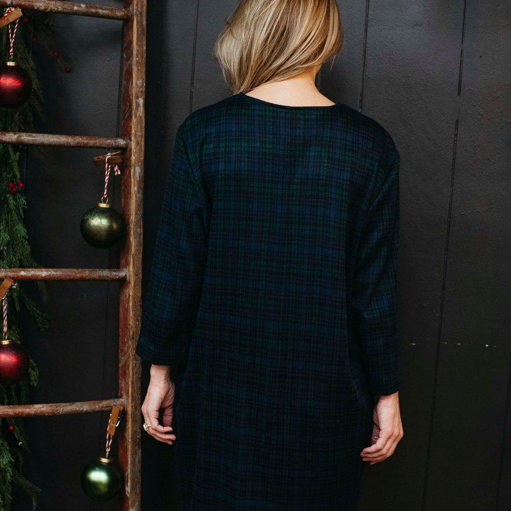 Vintage Blue/Green Plaid Dress