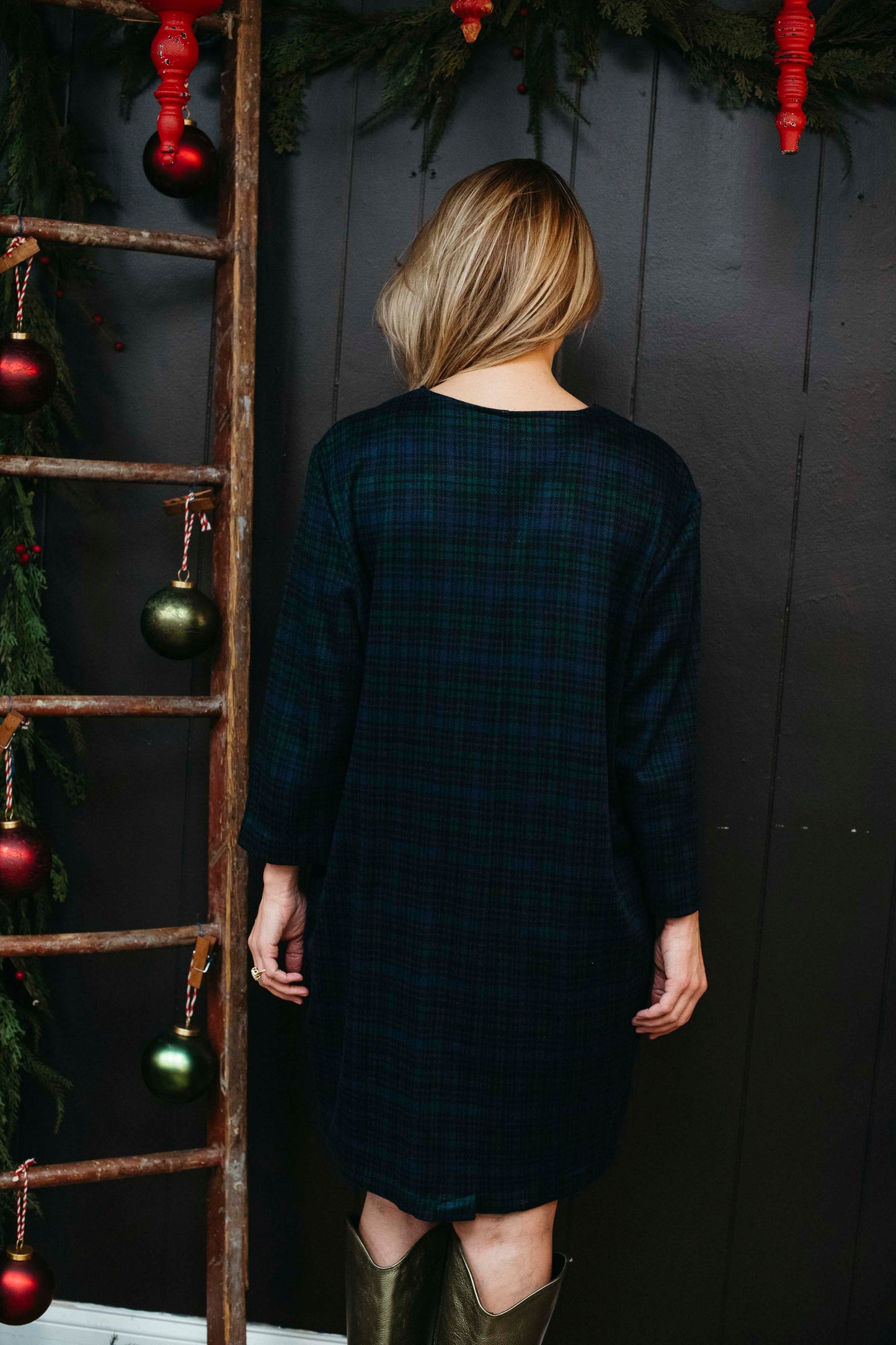 Vintage Blue/Green Plaid Dress