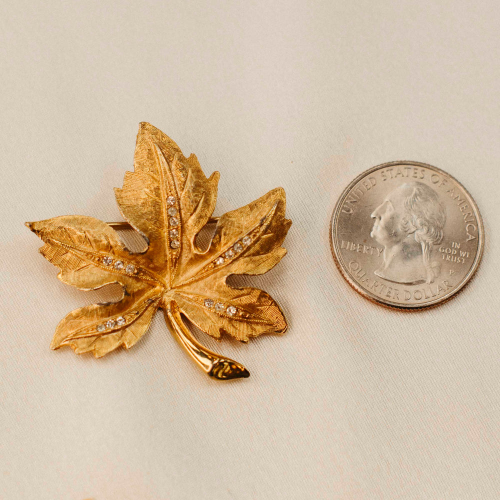 
                      
                        Vintage Gold Leaf Brooch
                      
                    