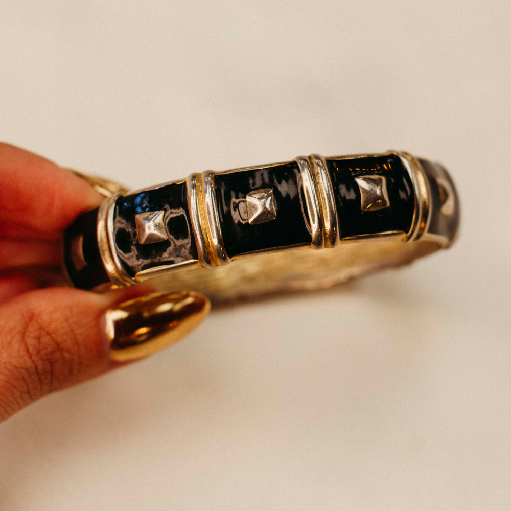 Vintage Enamel Hinge Bangle