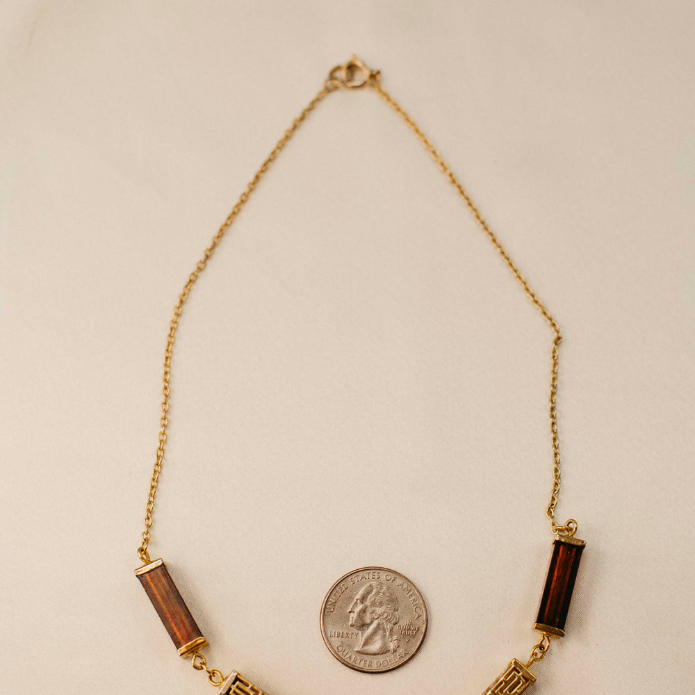 Vintage Sarah Coventry Faux Amber Necklace – 1970s