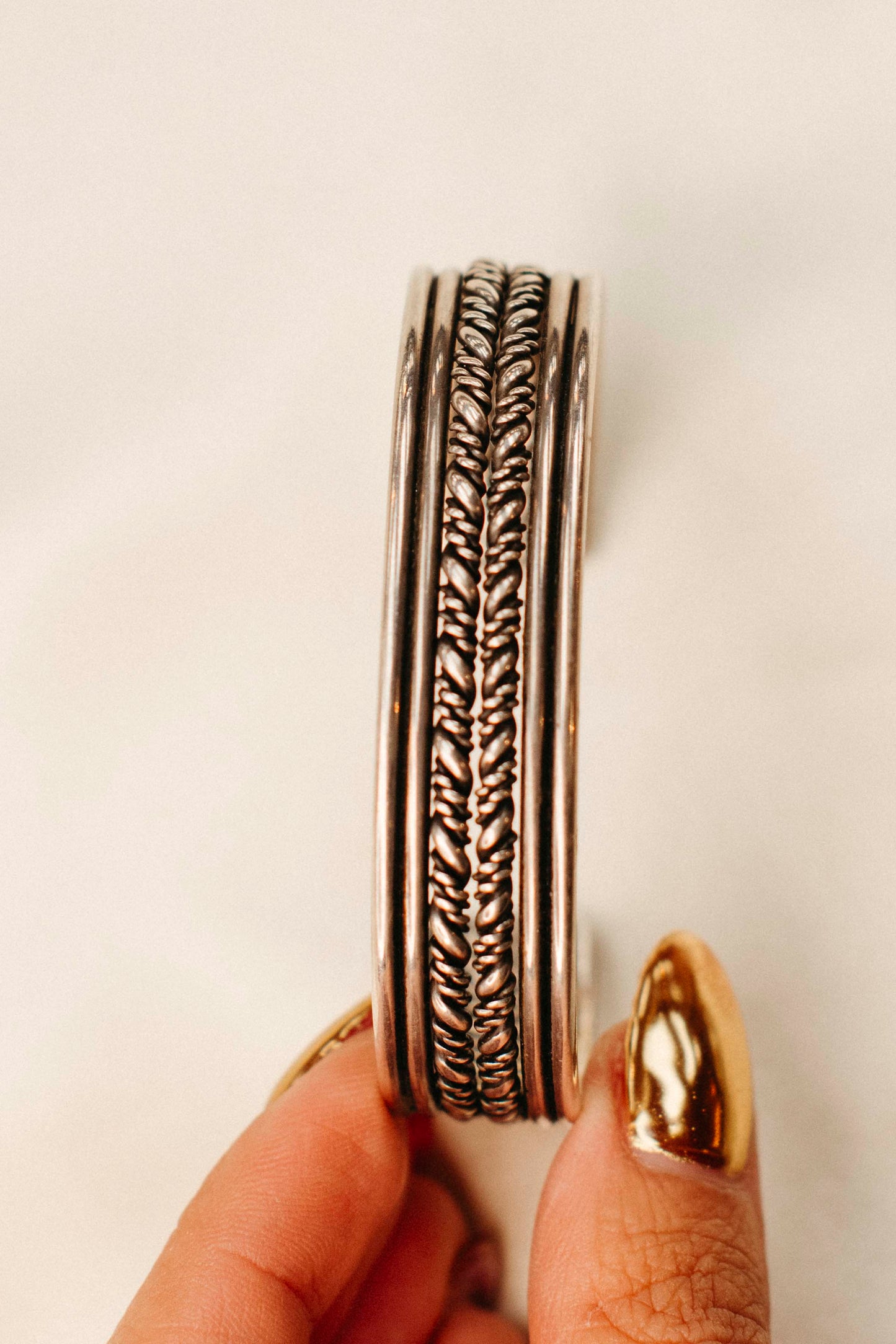 Vintage Silver Fishtail Cuff