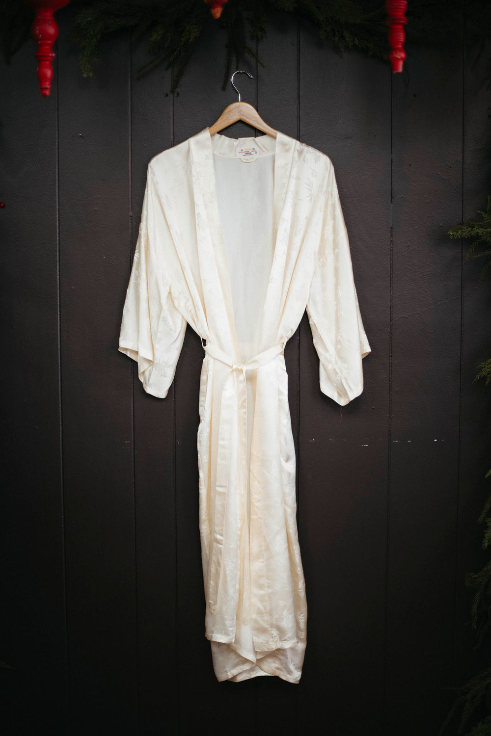 Vintage Golden Bee Silk Kimono Robe