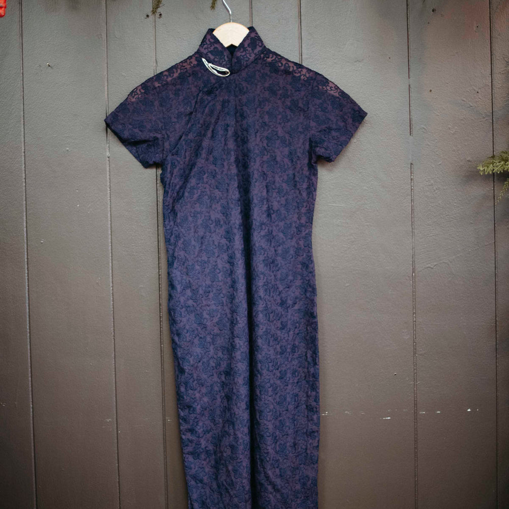 Vintage Embroidered Indigo Dress