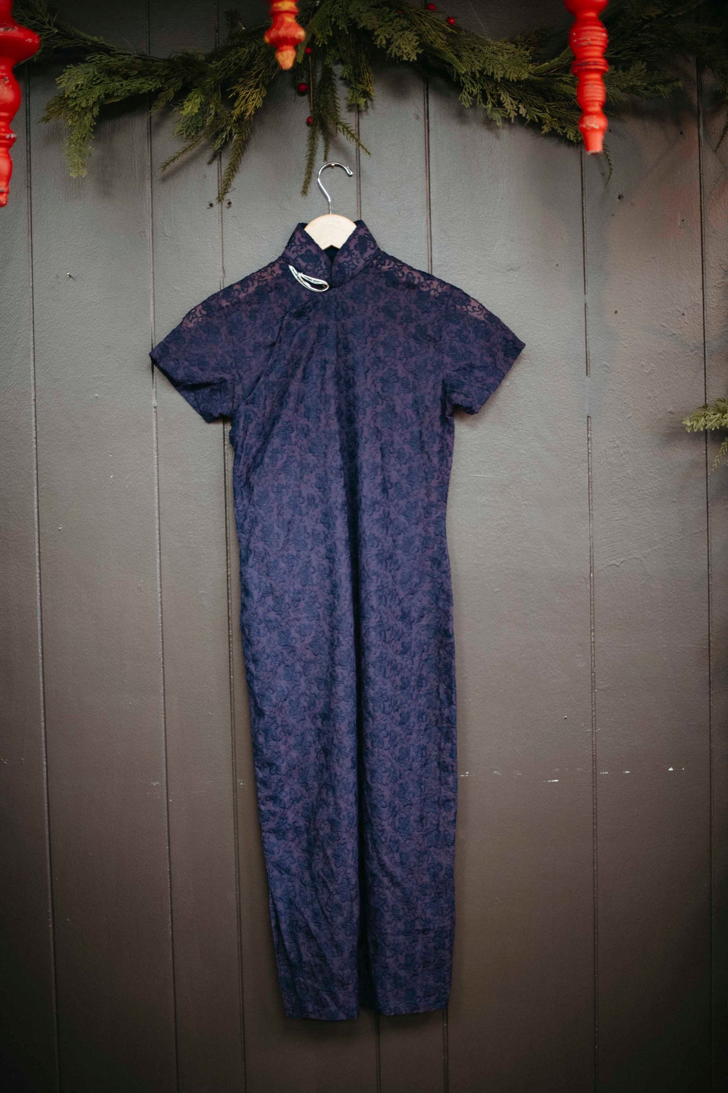 Vintage Embroidered Indigo Dress