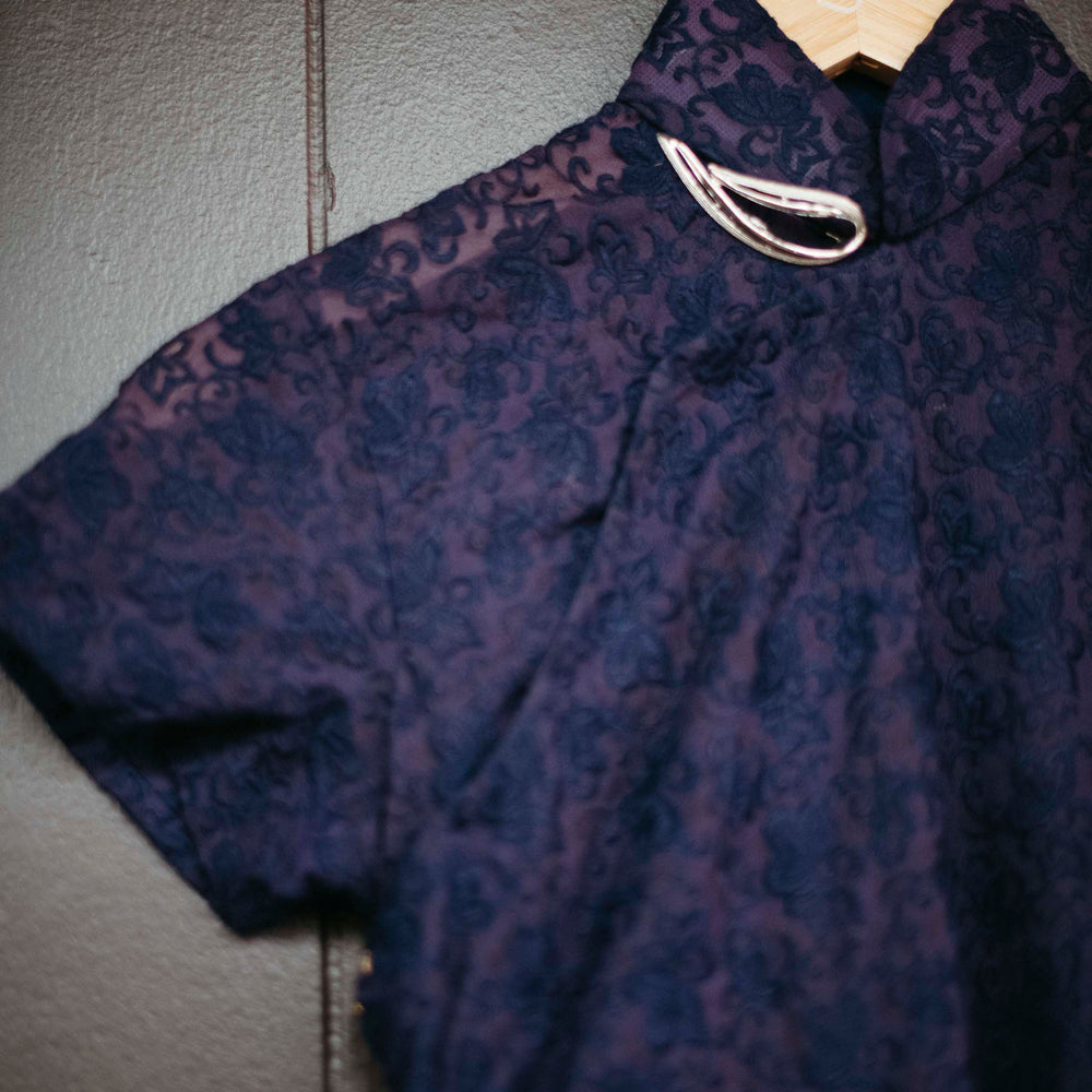 Vintage Embroidered Indigo Dress