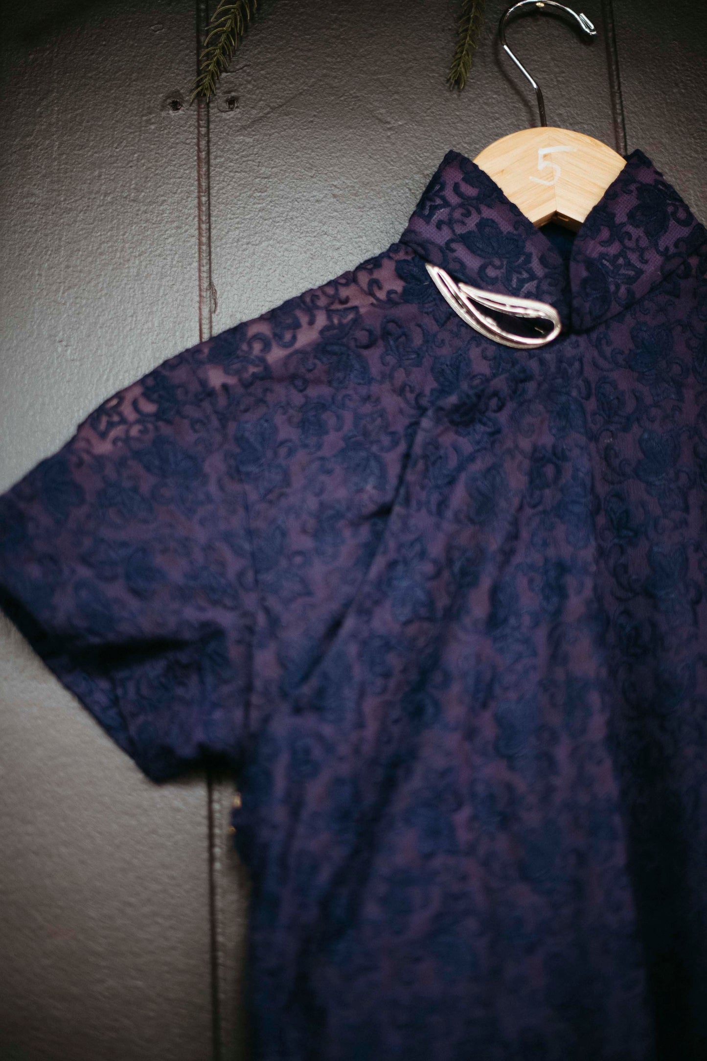 Vintage Embroidered Indigo Dress