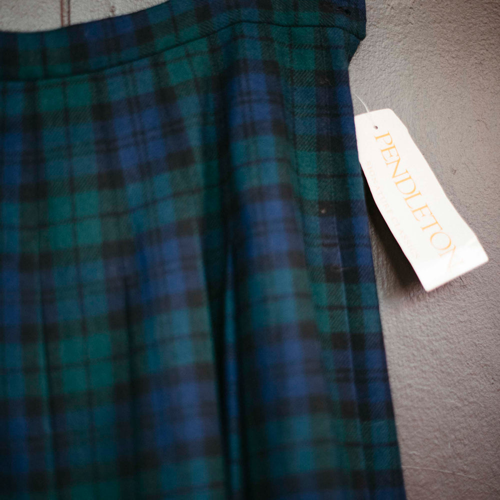 Vintage Plaid Midi Skirt